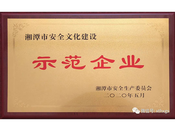 【湘潭恒欣】獲評(píng)湘潭市安全文化建設(shè)示范企業(yè)